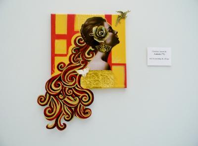 Photo of 7th Annual Student Exhibit Christine Janowiak, Acrylic painting & collage